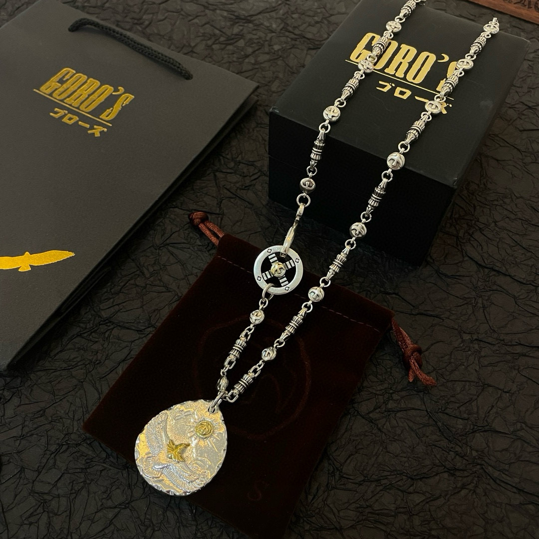 【新品上架】Goro’s高桥吾郎银牌飞鹰吊坠，高桥经典飞鸟项链，顶级版本，认准独家拍摄，主攻高端市场 ，