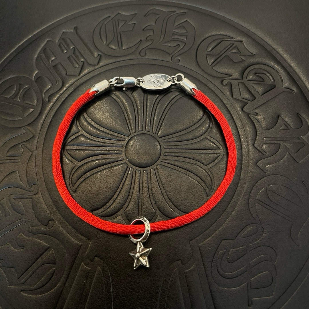 批  新款【专柜品质】Chrome Hearts克罗心 经典复古五星花手绳手链 ，快手/ins/小红书热