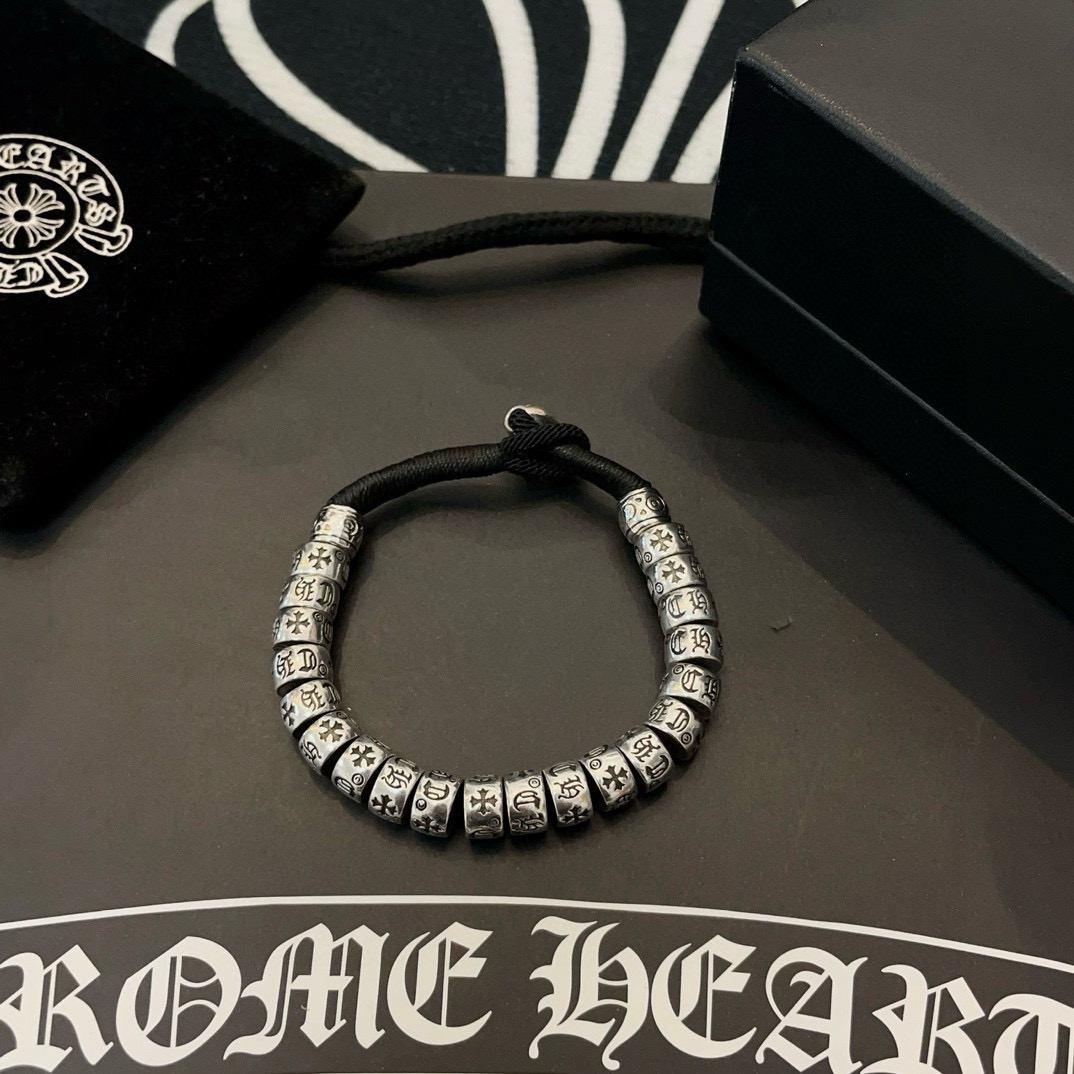 批  新款【专柜品质】Chrome Hearts克罗心经典复古手链 凹凸造型不同的花纹设计风格 呈现出与
