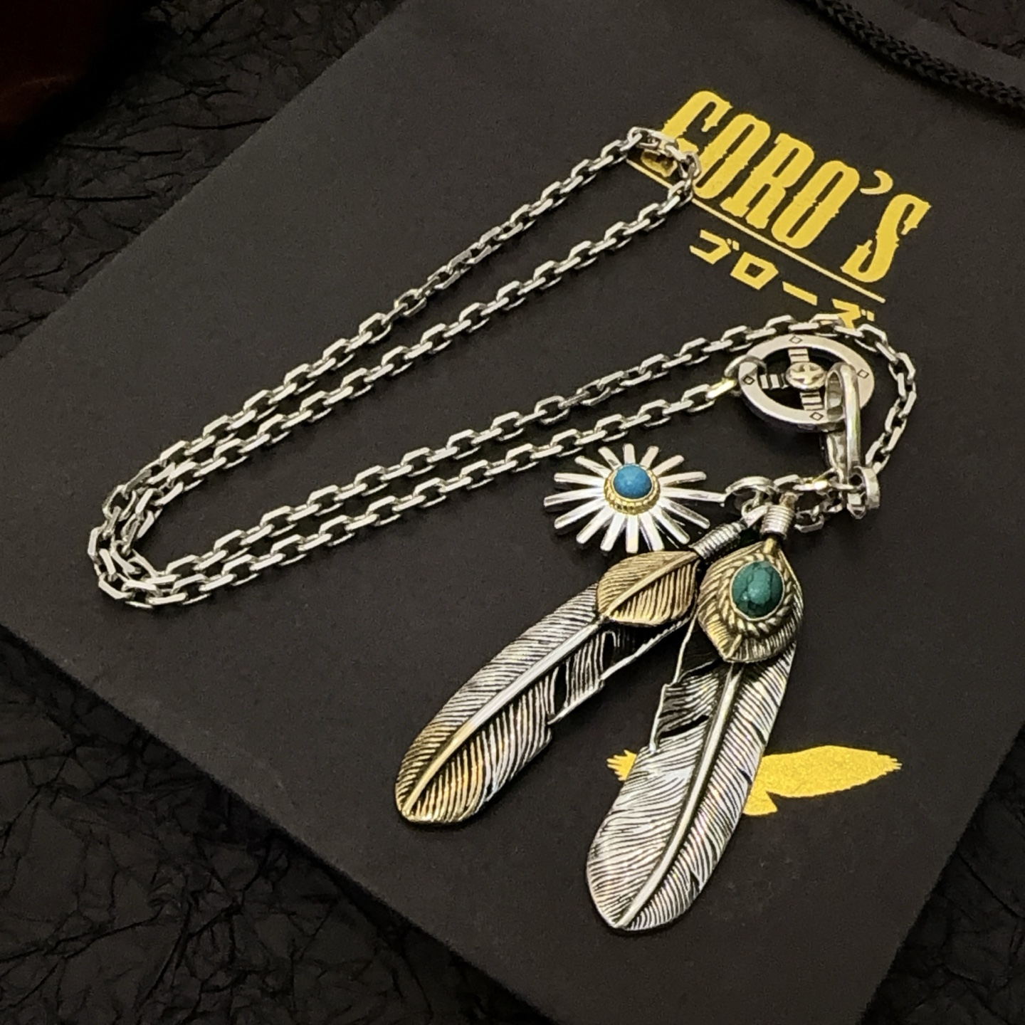 【新品上架】Goro’s高桥吾郎羽毛吊坠，高桥经典项链，顶级版本，认准独家拍摄，主攻高端市场 ，快手/i