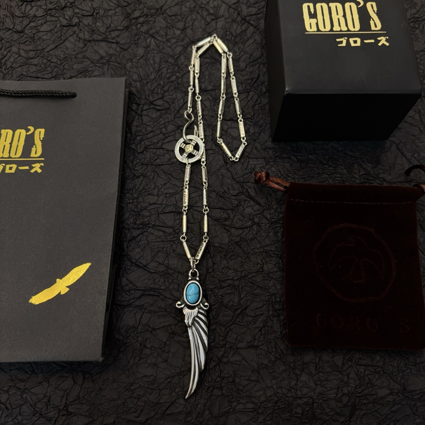 【新品上架】Goro’s高桥吾郎羽毛吊坠，高桥经典项链，顶级版本，认准独家拍摄，主攻高端市场 ，快手/i