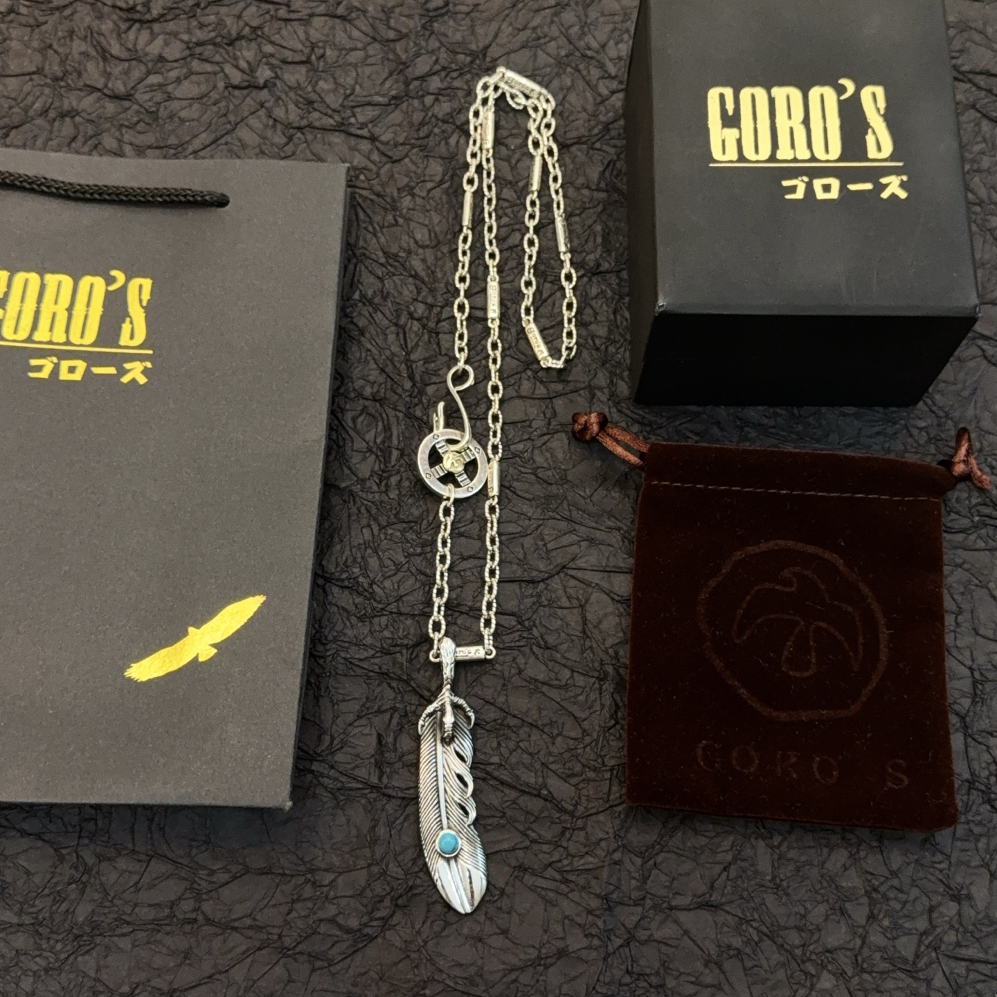 【新品上架】Goro’s高桥吾郎鹰爪羽毛吊坠，高桥经典项链，顶级版本，认准独家拍摄，主攻高端市场 ，快手
