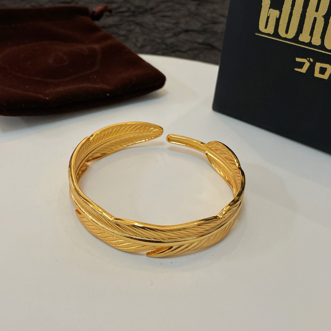 批 【新品上架】Goro’s高桥吾郎羽毛开口手镯，顶级版本 认准独家拍摄 主攻高端市场 绝对区别普通版本