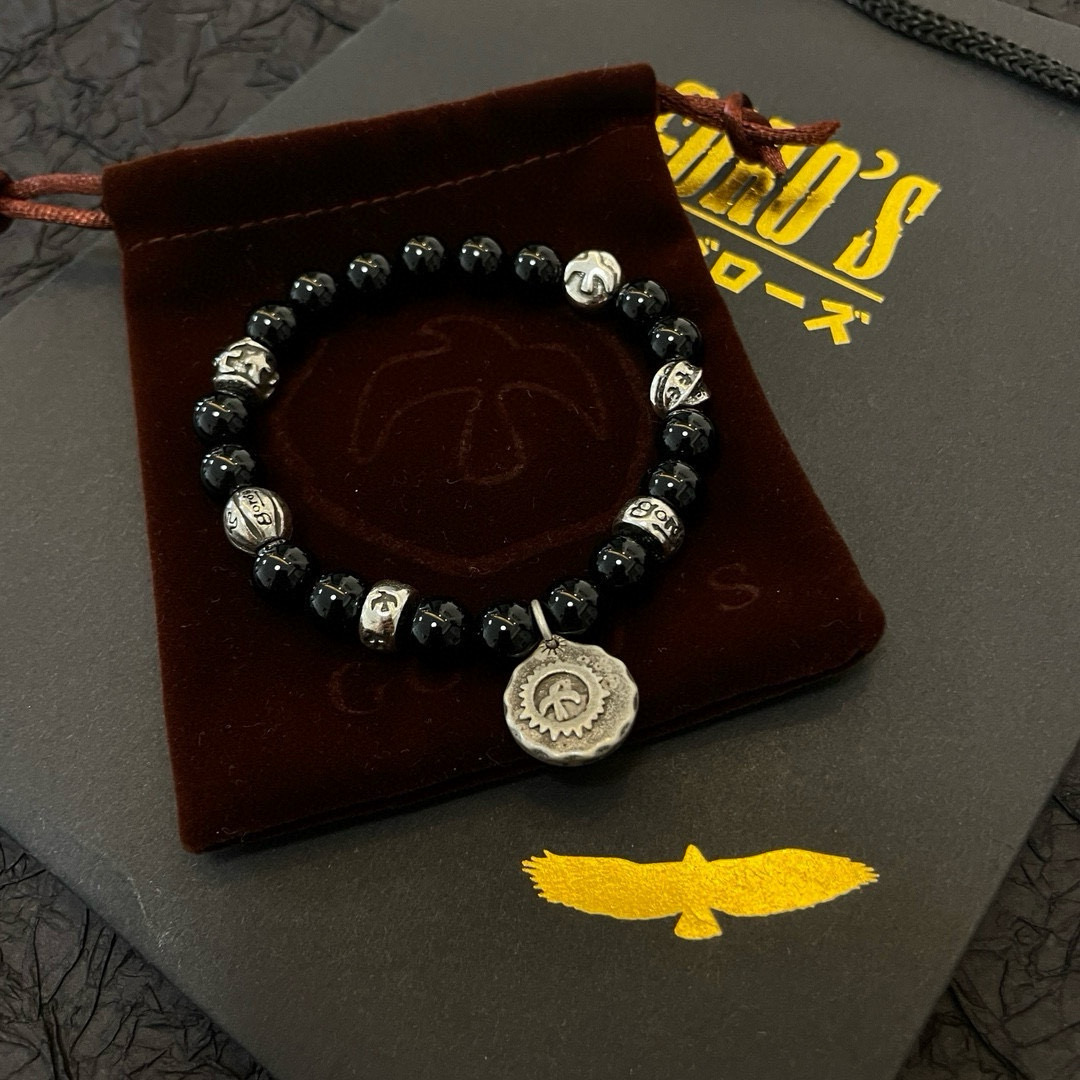 批【新品上架】Goro’s高桥吾郎黑曜石手串手链，顶级版本 认准独家拍摄 主攻高端市场 绝对区别普通版本