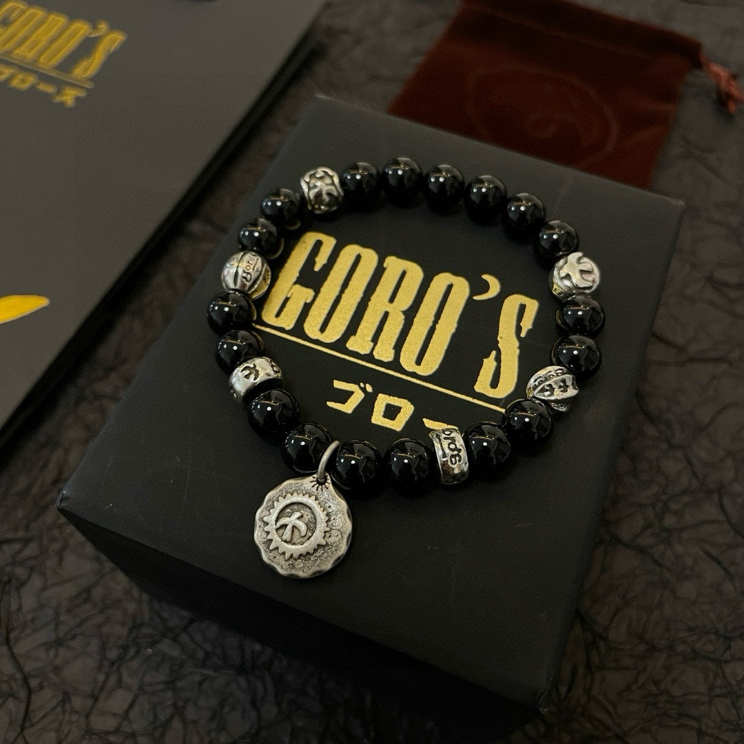 批【新品上架】Goro’s高桥吾郎黑曜石手串手链，顶级版本 认准独家拍摄 主攻高端市场 绝对区别普通版本