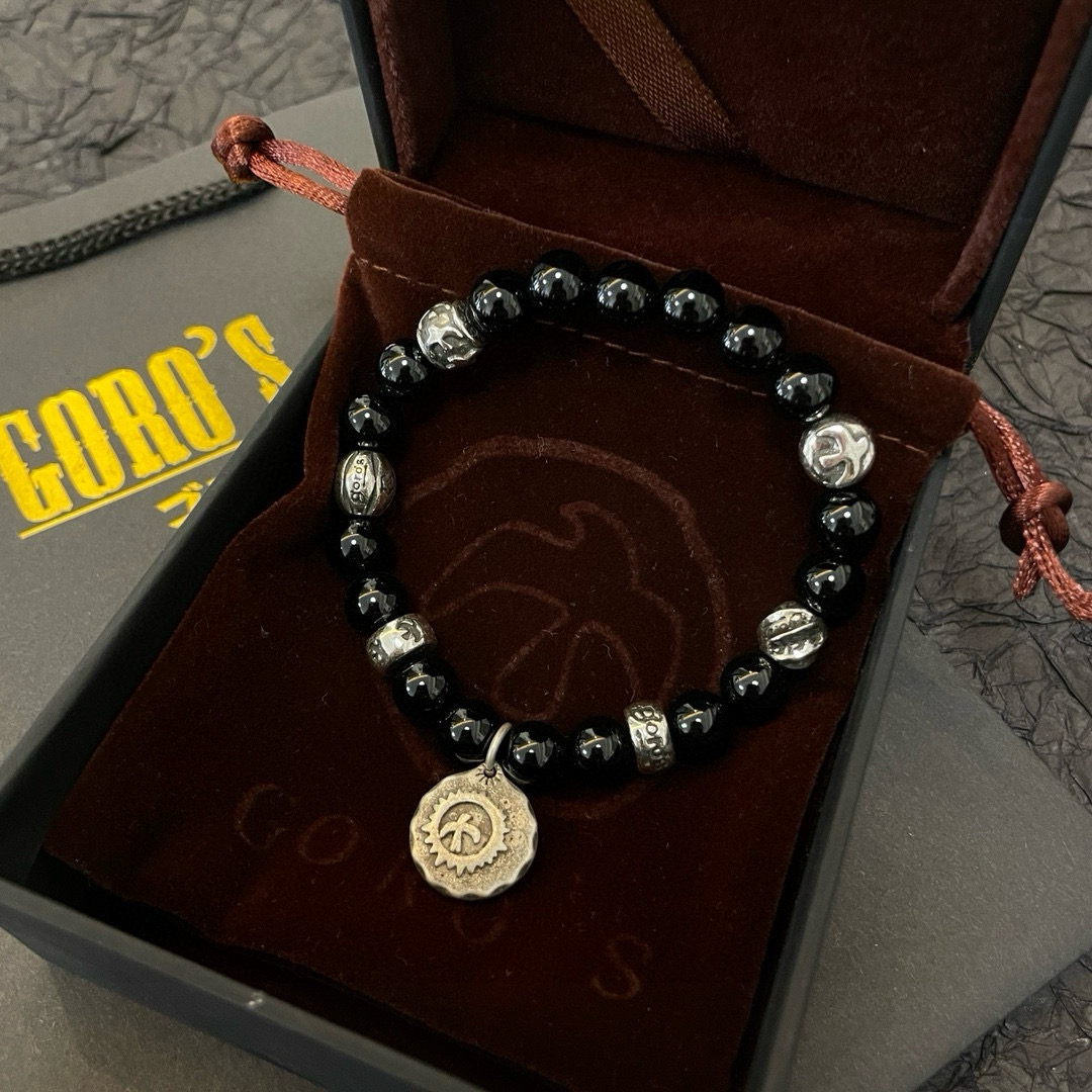 批【新品上架】Goro’s高桥吾郎黑曜石手串手链，顶级版本 认准独家拍摄 主攻高端市场 绝对区别普通版本