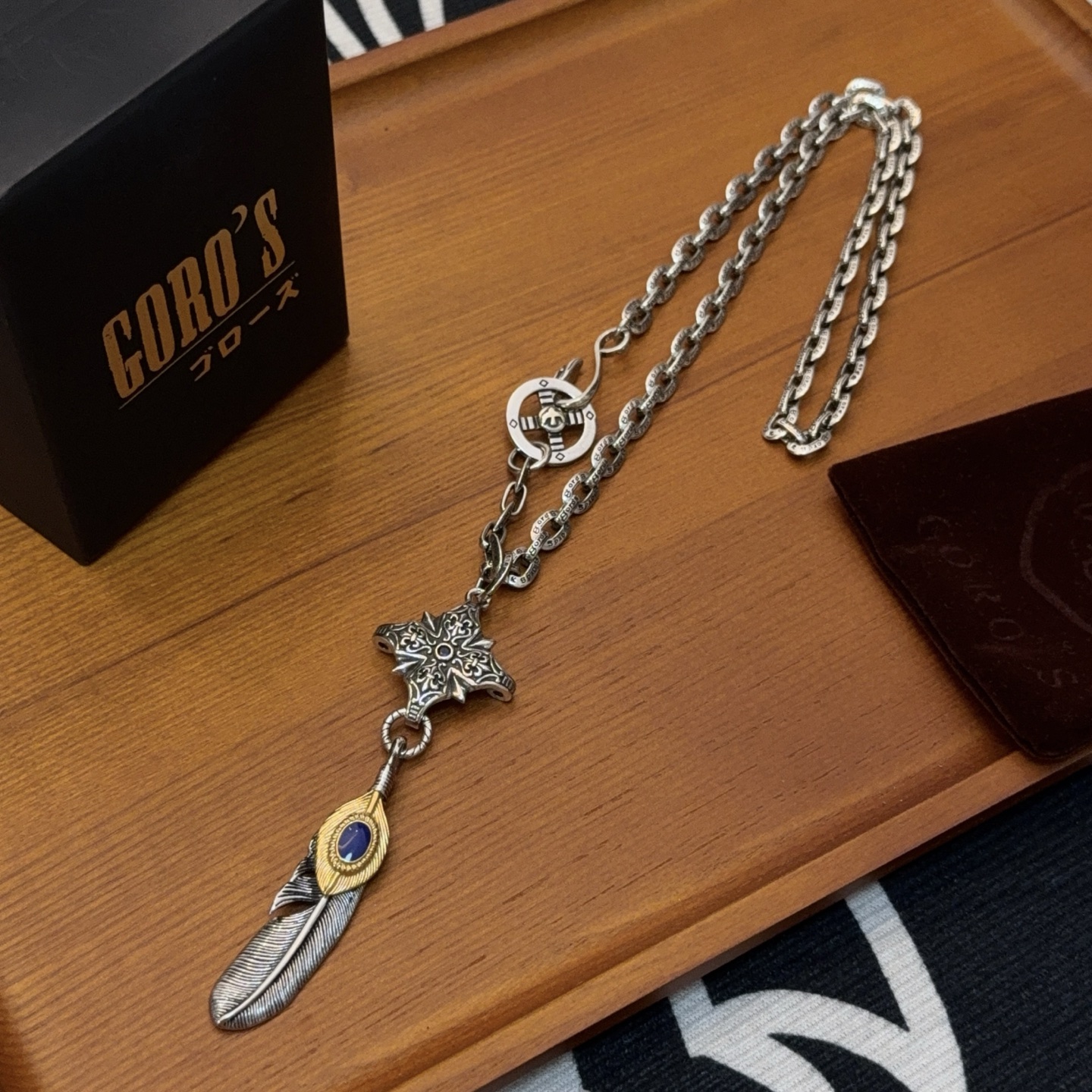 【新品上架】Goro’s高桥吾郎羽毛吊坠，高桥经典项链，顶级版本，认准独家拍摄，主攻高端市场 ，快手/i
