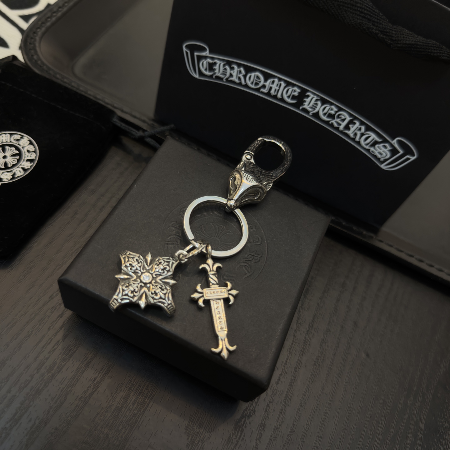 Chrome Hearts ❤️ 克罗心十字架钥匙扣 大龙虾扣 雕刻工艺 精工品质 纯手工打造 ～正品开