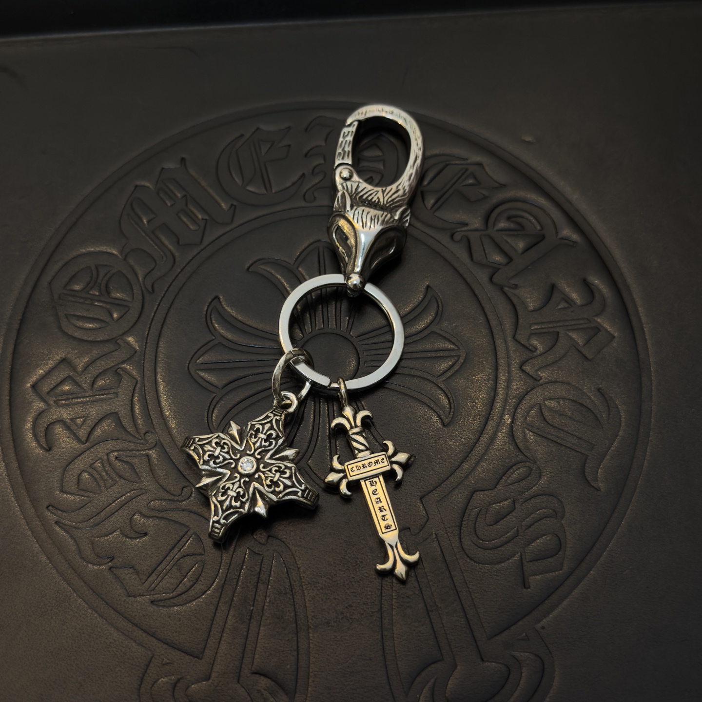 Chrome Hearts ❤️ 克罗心十字架钥匙扣 大龙虾扣 雕刻工艺 精工品质 纯手工打造 ～正品开