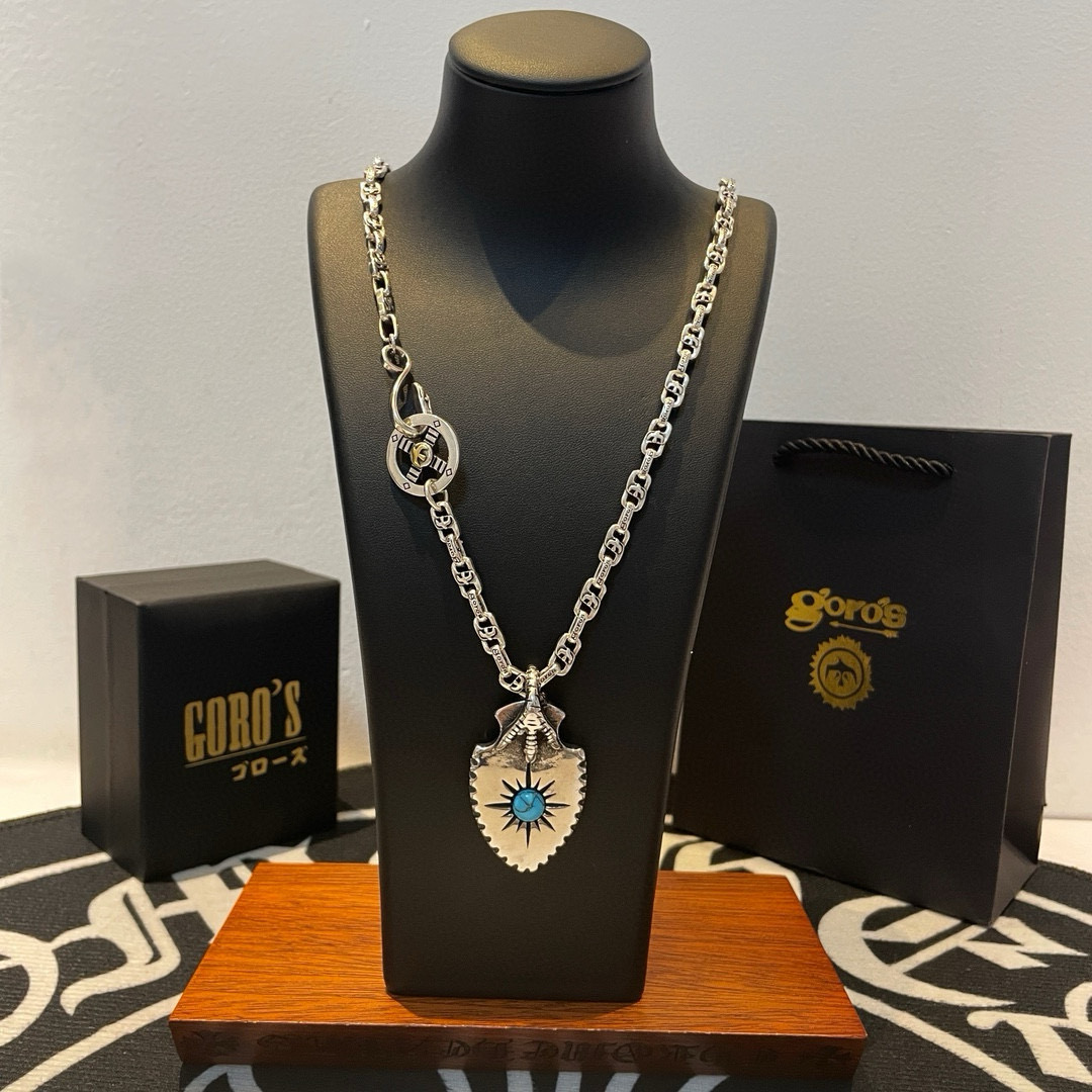 NO:382035,[New Products are on the Shelves] Goro Takahashi Goro Matsushi Eagle Claw Pendant Takahashi Classic Necklace Top Version Definitely Exclusive Shot Mainly Focus on the High-end Market and Absolutely Different from the Ordinary Version!  The details of the picture product are consistent with ZP!  Original production process, precision quality, purely handmade, authentic model opening, fashion essentials, both men and women can wear, same couple style, rock punk silver style, retro elements, trendy and versatile, same style on the official website, fine jewelry, necklace19860909批【新品上架】Goro’s高桥吾郎松石老鹰爪吊坠 高桥经典项链 顶级版本 认准独家拍摄 主攻高端市场 绝对区别普通版本！图片产品细节与ZP一致！原版制作工艺 精工品质 纯手工打造 ～正品开模潮流时尚必备 男女均可佩戴 情侣款同款 摇滚朋克泰银风格 复古元素 潮流百搭 官网同款,饰品精品,necklace,Jewelry