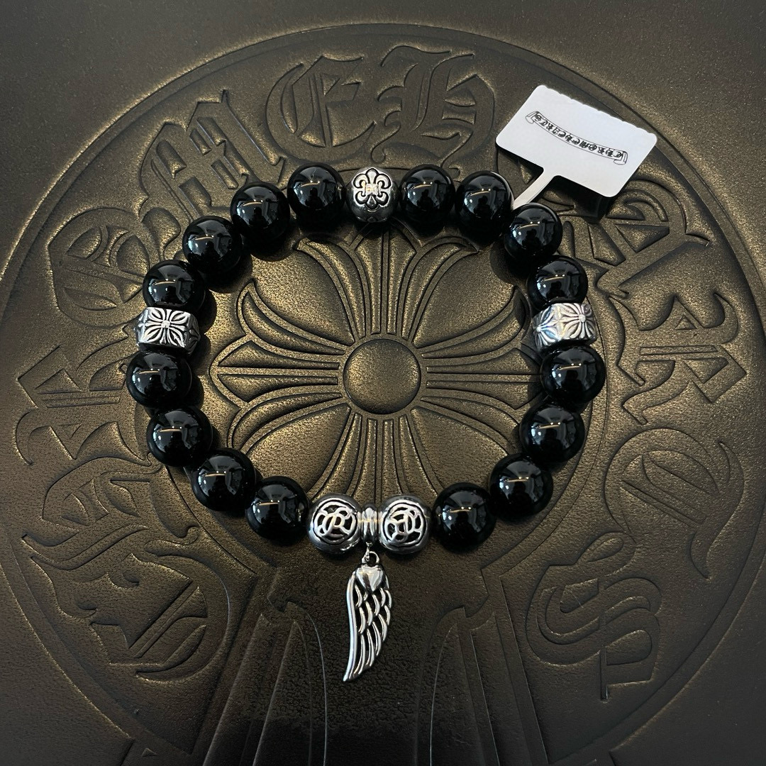 NO:557632,[Chrome Hearts] Black Agate Beads Cross Bracelet. Fashionable, exquisite and versatile, the workmanship is almost the same as zp. It is also a very classic style when paired with a Ch chain. The craftsmanship is consistent with the original product, and it is definitely not an ordinary version on the market!  , jewelry boutique, chrome hearts, chrome hearts19860909【Chrome Hearts克罗心】黑玛瑙珠子十字架手串 时尚精美百搭款做工跟zp几乎没差,搭配Ch链也是很经典的款式 跟正品保持一致工艺,绝非市面普通版本！,饰品精品,chrome hearts,chrome hearts,Jewelry