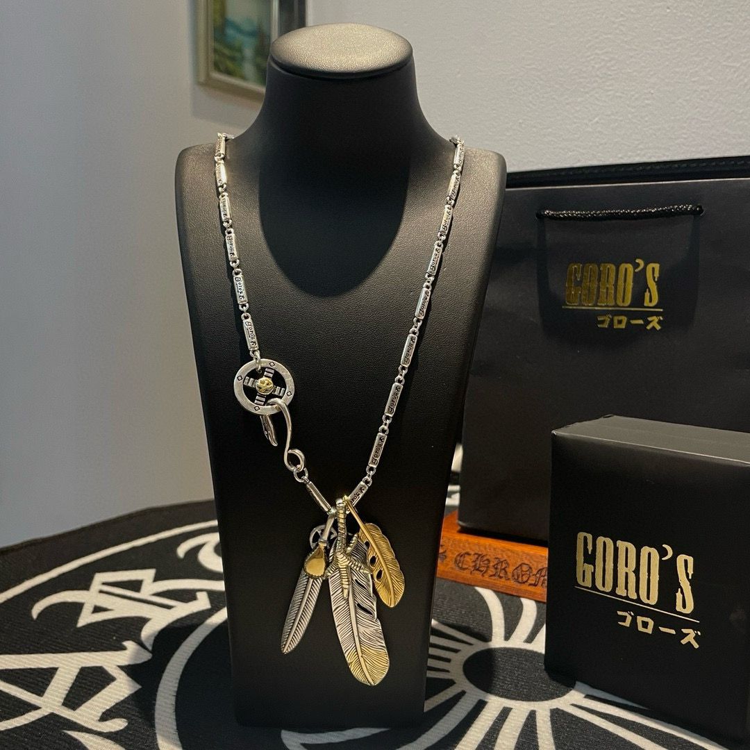 NO:582455,[New products on the shelves] Goro’s Goro Takahashi feather pendant, Takahashi’s classic bamboo letter necklace, top version, exclusive photo shoot, focusing on the high-end market, popular model in Kuaishou/ins/Xiaohongshu, absolutely different from the ordinary version!  The product details in the pictures are consistent with ZP!  Original production process, exquisite quality, purely handmade ~ Authentic mold opening, trendy and fashionable must-have, can be worn by both men and women, the same style for couples, rock punk Thai silver style, retro elements, trendy and versatile, the same style as the official website, boutique jewelry, necklace19860909【新品上架】Goro’s高桥吾郎羽毛吊坠,高桥经典竹节字母项链,顶级版本,认准独家拍摄,主攻高端市场 ,快手/ins/小红书热门款,绝对区别普通版本！图片产品细节与ZP一致！原版制作工艺 精工品质 纯手工打造 ～正品开模潮流时尚必备 男女均可佩戴 情侣款同款 摇滚朋克泰银风格 复古元素 潮流百搭 官网同款,饰品精品,necklace,Jewelry