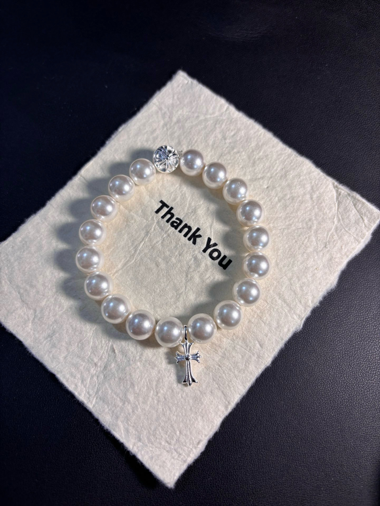 NO:575777,Tan Jianci star internet celebrity same style M family co-branded Chrome heart cross pearl bracelet bracelet, jewelry boutique, chrome hearts, bracelet19860909檀健次明星网红同款M家联名克罗心十字架珍珠手链手串,饰品精品,chrome hearts,bracelet,Jewelry