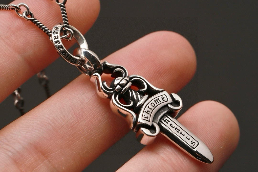 PChrome Hearts ❤️  克罗心宝剑吊坠 竹节链 进口制作工艺 精工 纯手工打造 ～正品开模