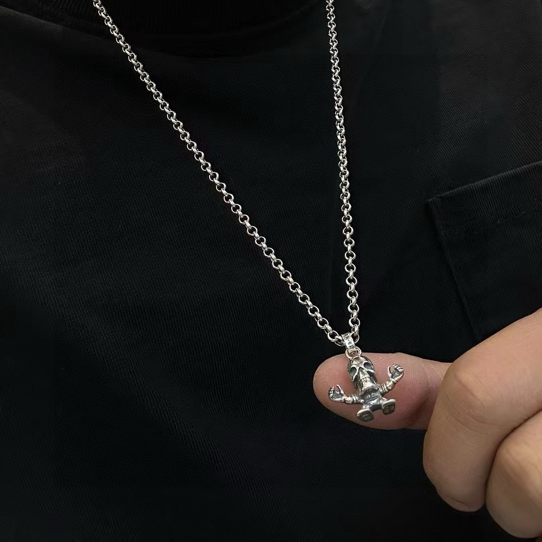 Chrome Hearts Hearts克罗心 小丑骷髅头吊坠项链 精工版本 绝非市面普通版本 精美百搭款 做工跟zp几乎没差