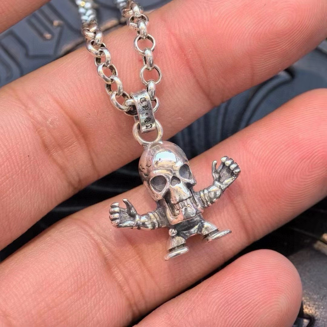 Chrome Hearts Hearts克罗心 小丑骷髅头吊坠项链 精工版本 绝非市面普通版本 精美百搭款 做工跟zp几乎没差