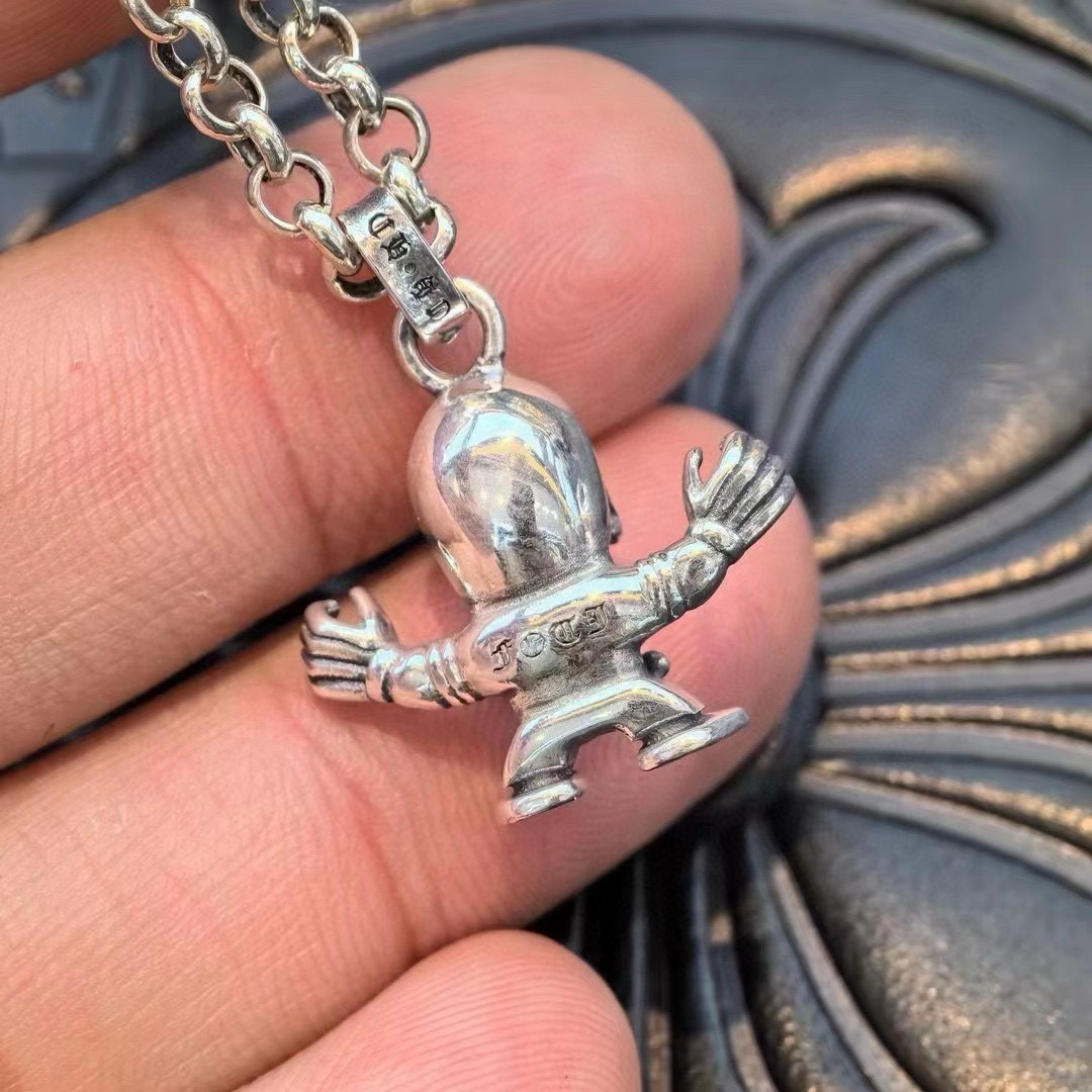 Chrome Hearts Hearts克罗心 小丑骷髅头吊坠项链 精工版本 绝非市面普通版本 精美百搭款 做工跟zp几乎没差