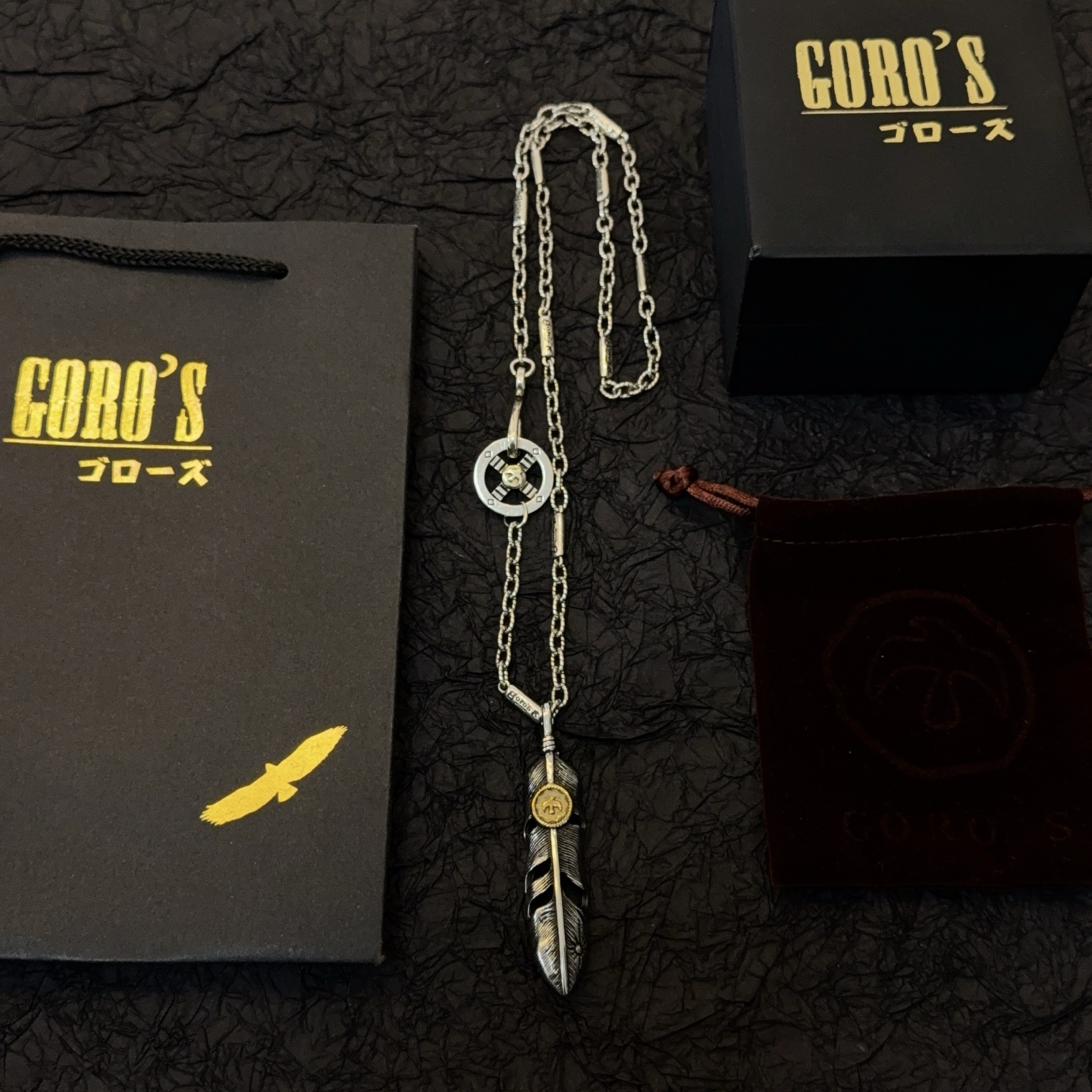 Goro's 新品上架Goro’s高桥吾郎羽毛项链 认准独家拍摄 主攻高端市场 快手/ins/小红书热门款