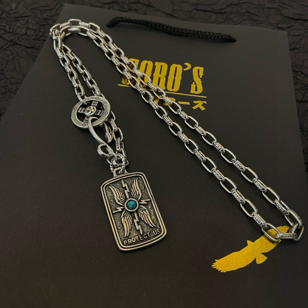 Goro's 批 【新品上架】Goro’s高桥吾郎老鹰十字架吊坠 高桥 项链 认准独家拍摄 主攻高端市场
