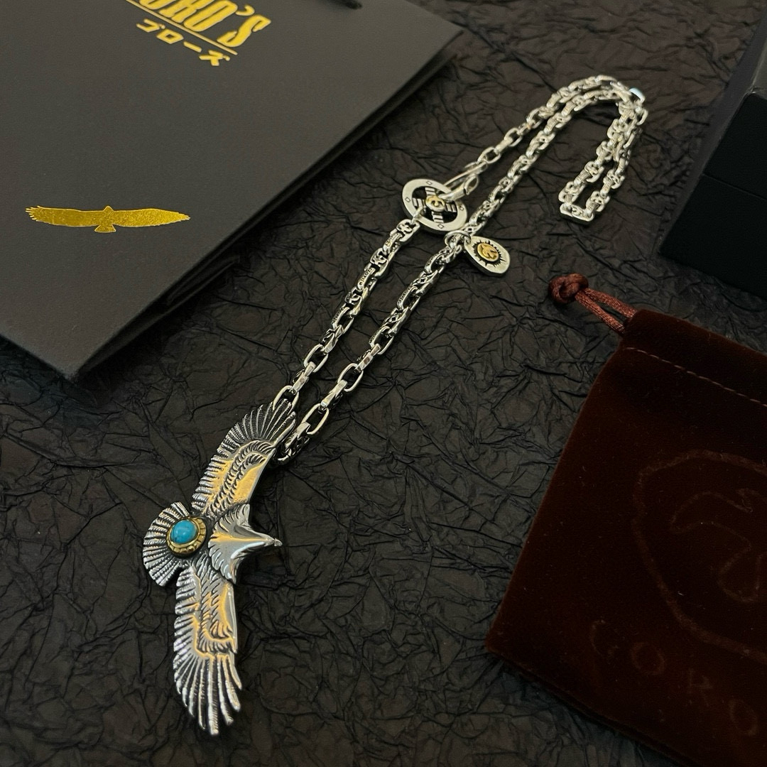 Goro's 批 【新品上架】Goro’s高桥吾郎松石老鹰吊坠 高桥 项链 认准独家拍摄 主攻高端市场