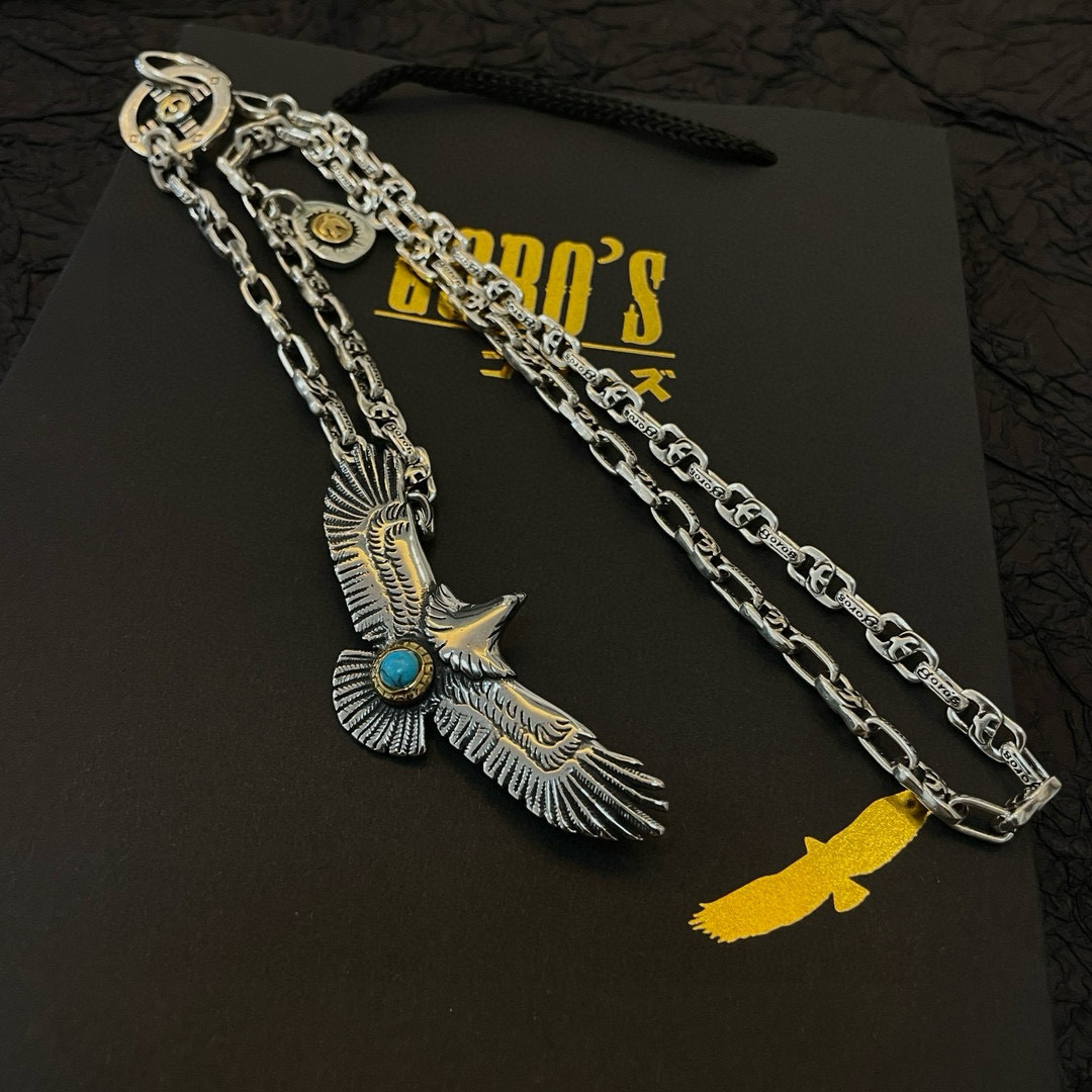 Goro's 批 【新品上架】Goro’s高桥吾郎松石老鹰吊坠 高桥 项链 认准独家拍摄 主攻高端市场