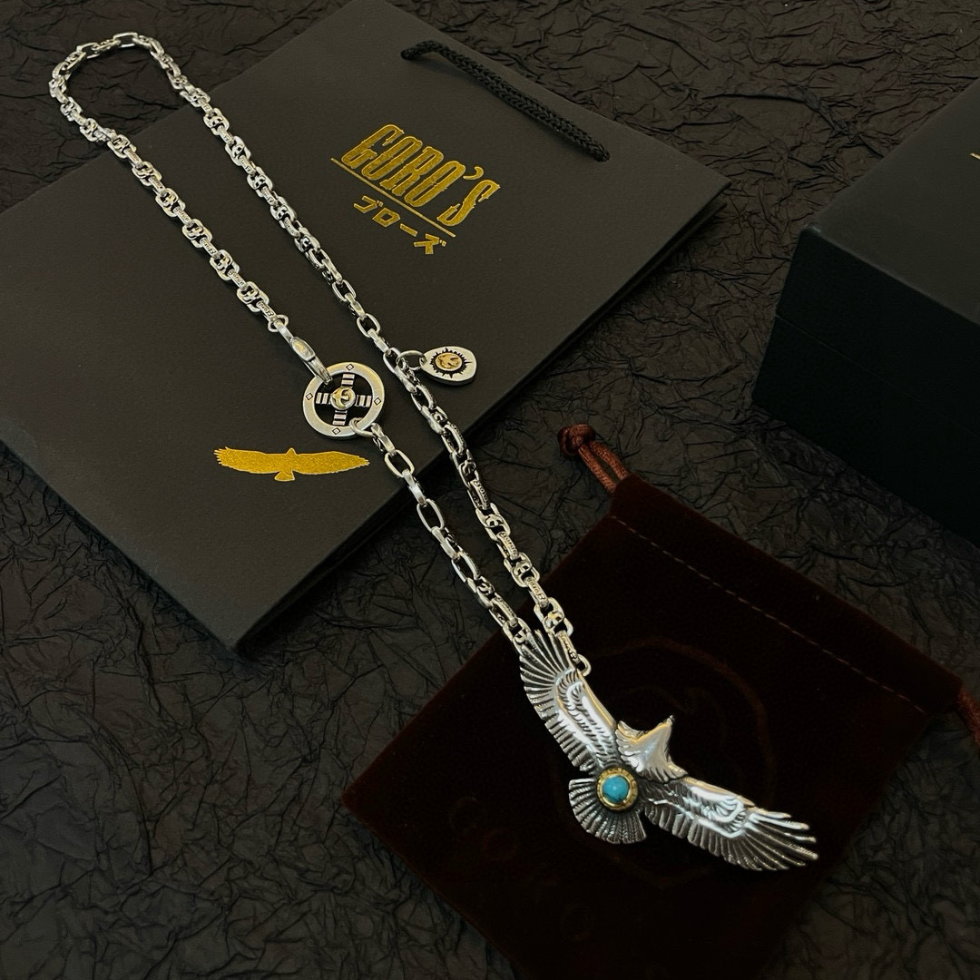 Goro's 批 【新品上架】Goro’s高桥吾郎松石老鹰吊坠 高桥 项链 认准独家拍摄 主攻高端市场
