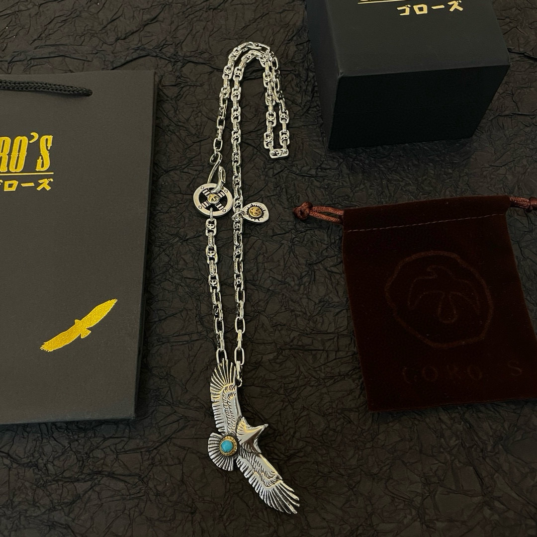 Goro's 批 【新品上架】Goro’s高桥吾郎松石老鹰吊坠 高桥 项链 认准独家拍摄 主攻高端市场