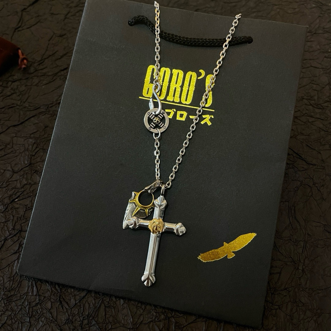 Goro's 批 【新品上架】Goro’s高桥吾郎点金十字架吊坠 高桥 项链 认准独家拍摄 主攻高端市场
