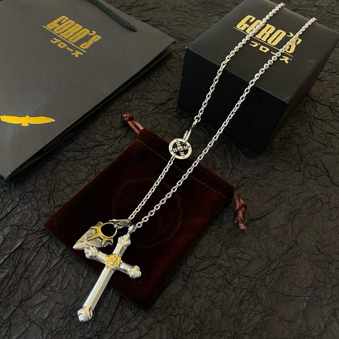 Goro's 批 【新品上架】Goro’s高桥吾郎点金十字架吊坠 高桥 项链 认准独家拍摄 主攻高端市场