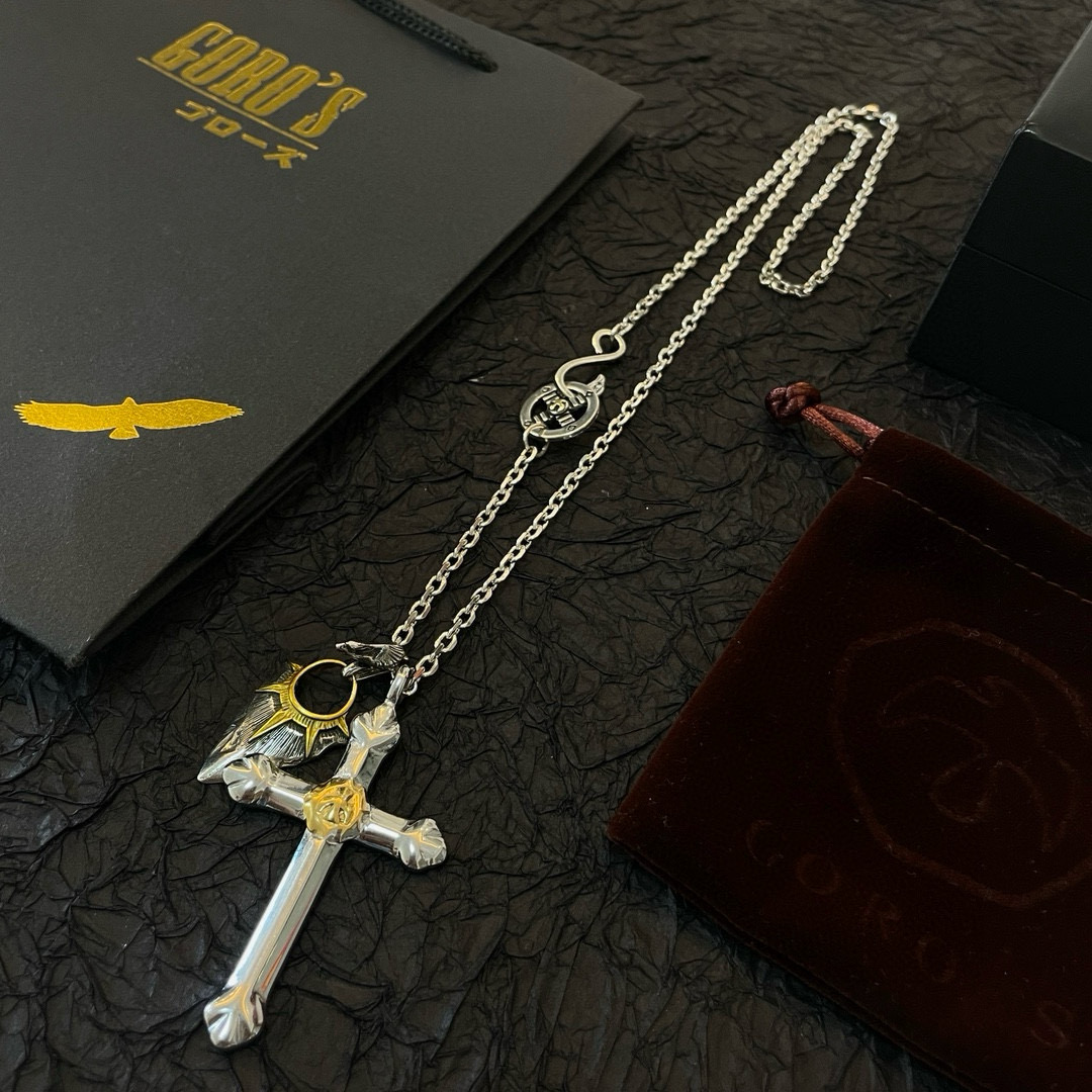 Goro's 批 【新品上架】Goro’s高桥吾郎点金十字架吊坠 高桥 项链 认准独家拍摄 主攻高端市场