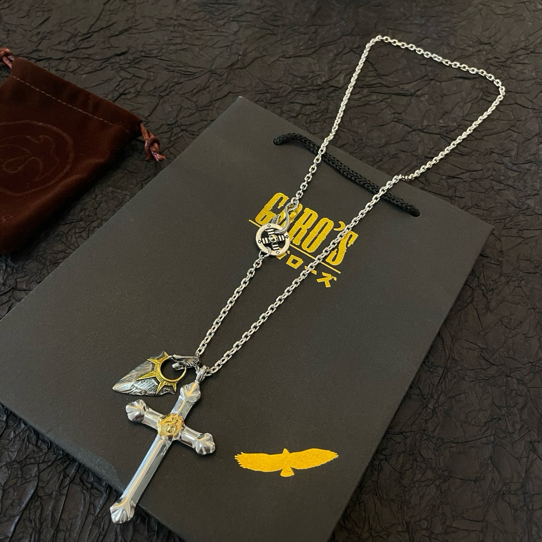 Goro's 批 【新品上架】Goro’s高桥吾郎点金十字架吊坠 高桥 项链 认准独家拍摄 主攻高端市场