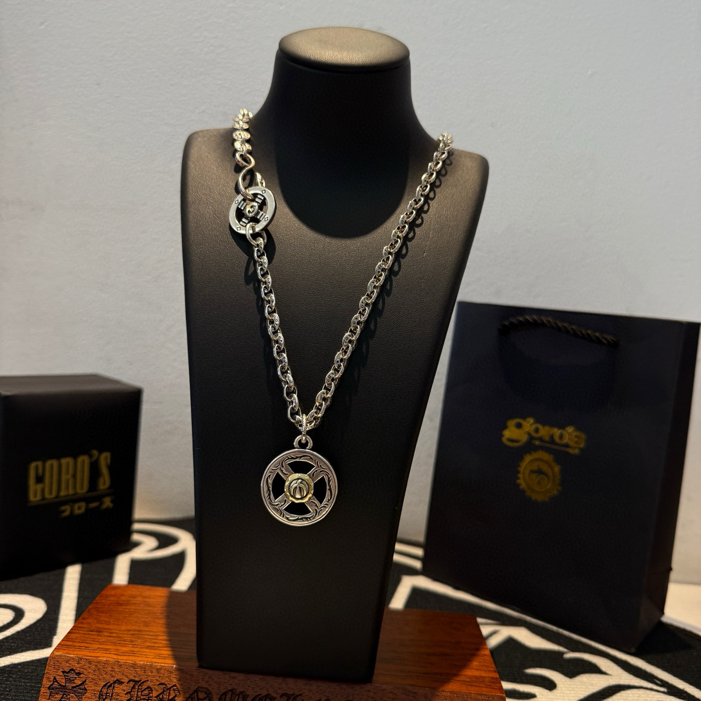 Goro's 新品上架Goro’s高桥吾郎点金圆牌吊坠 高桥吾郎项链 认准独家拍摄 主攻高端市场