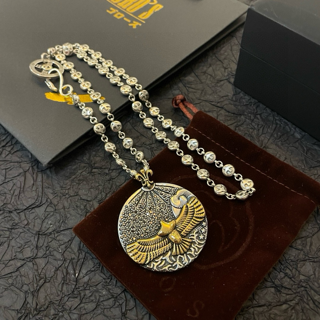 Goro's 新品上架Goro’s高桥吾郎松石圆牌金鹰吊坠 高桥 飞鸟项链 认准独家拍摄 主攻高端市场