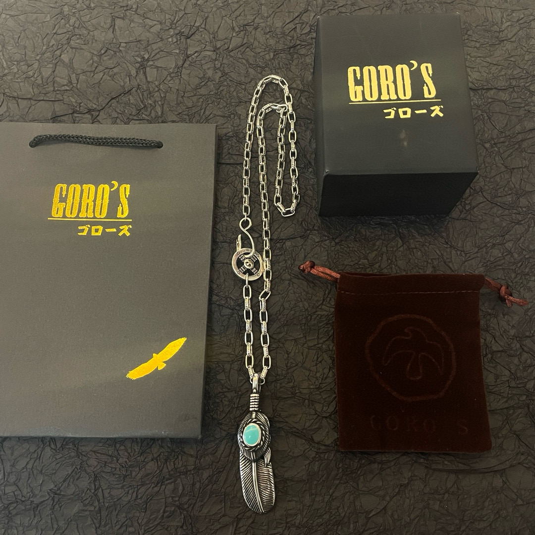 Goro's 新品上架Goro’s高桥吾郎松石羽毛吊坠 高桥环扣项链 认准独家拍摄 主攻高端市场