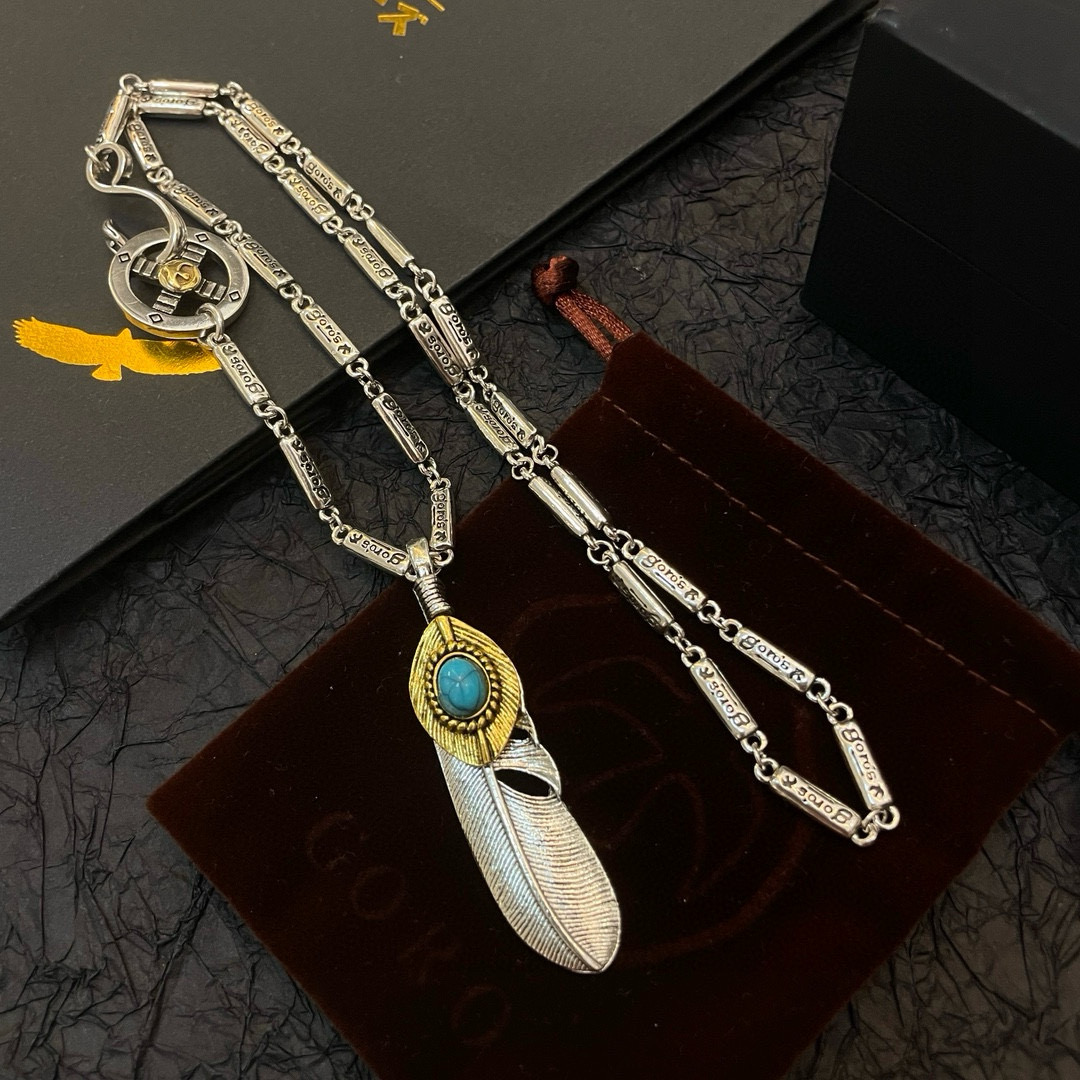 Goro's 新品上架Goro’s高桥吾郎 松石羽毛吊坠