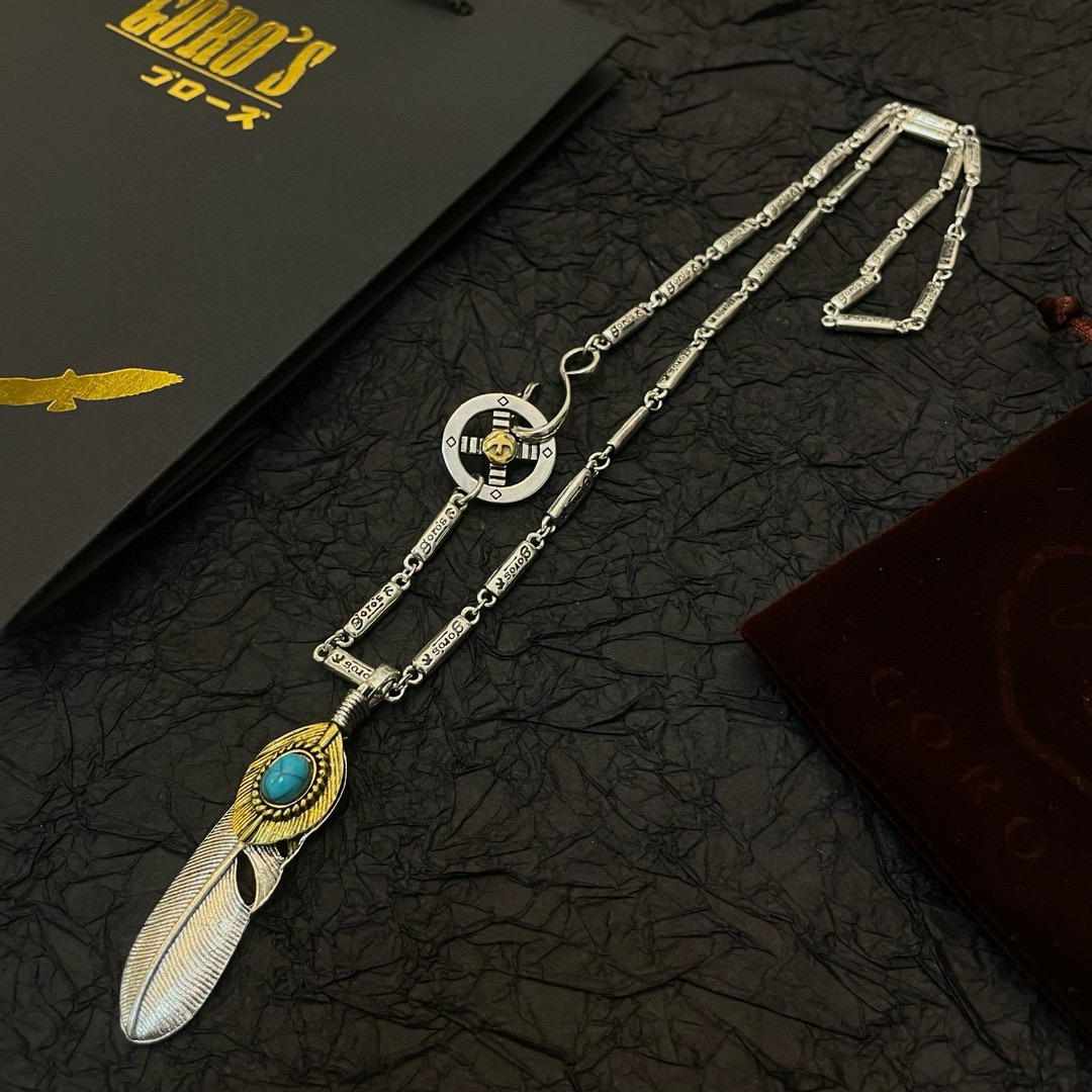 Goro's 新品上架Goro’s高桥吾郎 松石羽毛吊坠