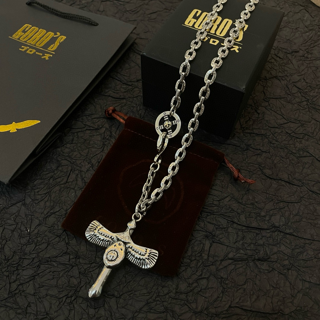 新品上架】Goro’s高桥吾郎松石海胆银饼吊坠,高桥经典项链,顶级版本,认准独家拍摄,主攻高端市场 ,快手/ins/小红书热门款 3