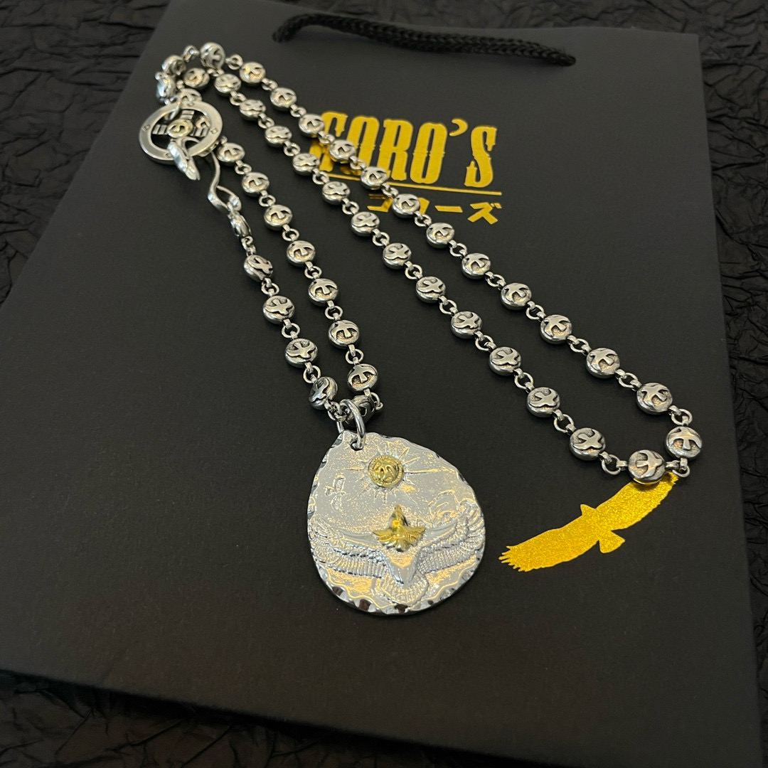 Goro's 新品上架Goro’s高桥吾郎银牌老鹰吊坠 高桥 飞鸟字母项链 认准独家拍摄 主攻高端市场