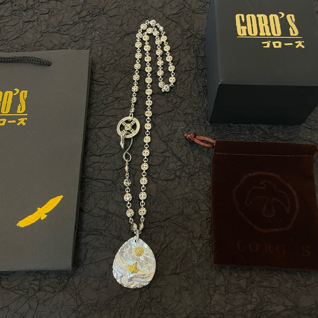 Goro's 新品上架Goro’s高桥吾郎银牌老鹰吊坠 高桥 飞鸟字母项链 认准独家拍摄 主攻高端市场