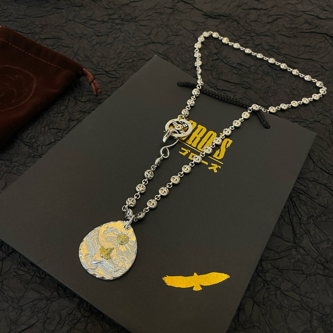 Goro's 新品上架Goro’s高桥吾郎银牌老鹰吊坠 高桥 飞鸟字母项链 认准独家拍摄 主攻高端市场
