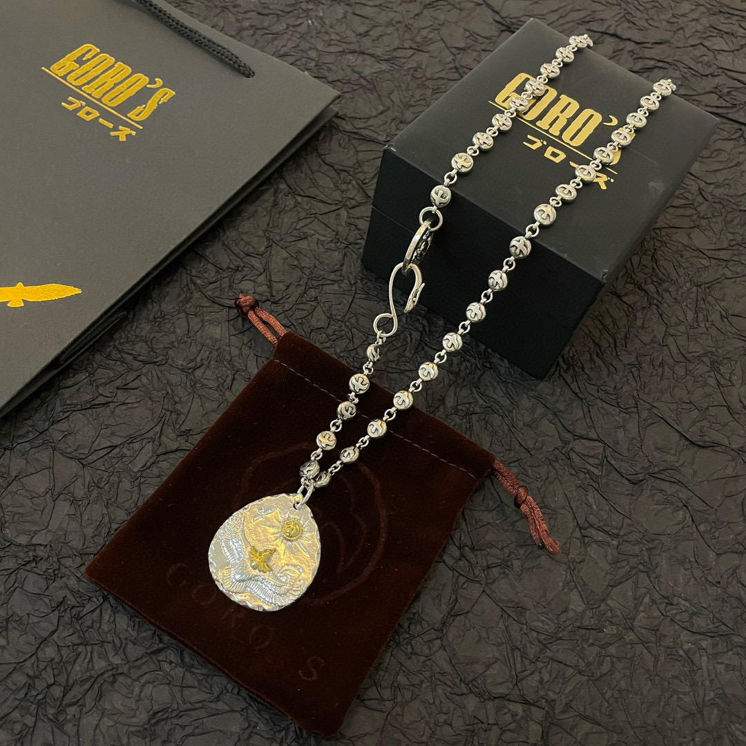 Goro's 新品上架Goro’s高桥吾郎银牌老鹰吊坠 高桥 飞鸟字母项链 认准独家拍摄 主攻高端市场