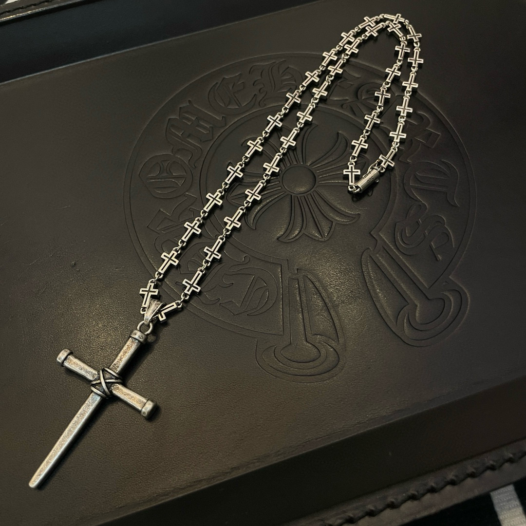 Batch New [Counter Quality] Chrome Hearts Classic Retro Cross Necklace - Jewelry 4