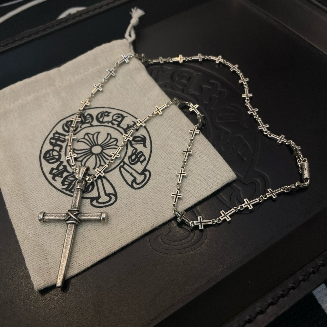 Batch New [Counter Quality] Chrome Hearts Classic Retro Cross Necklace - Jewelry 9