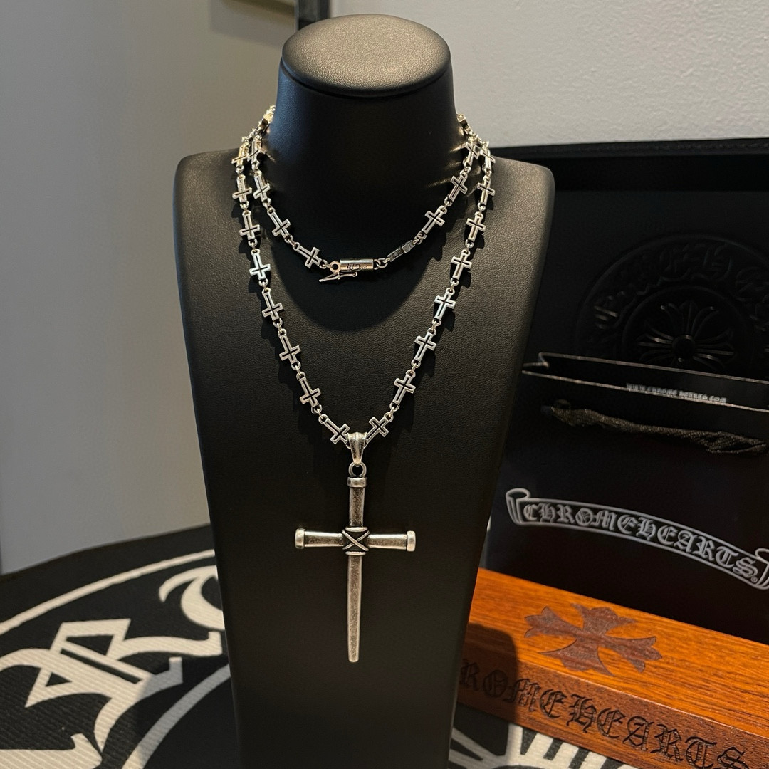 Batch New [Counter Quality] Chrome Hearts Classic Retro Cross Necklace - Jewelry 2