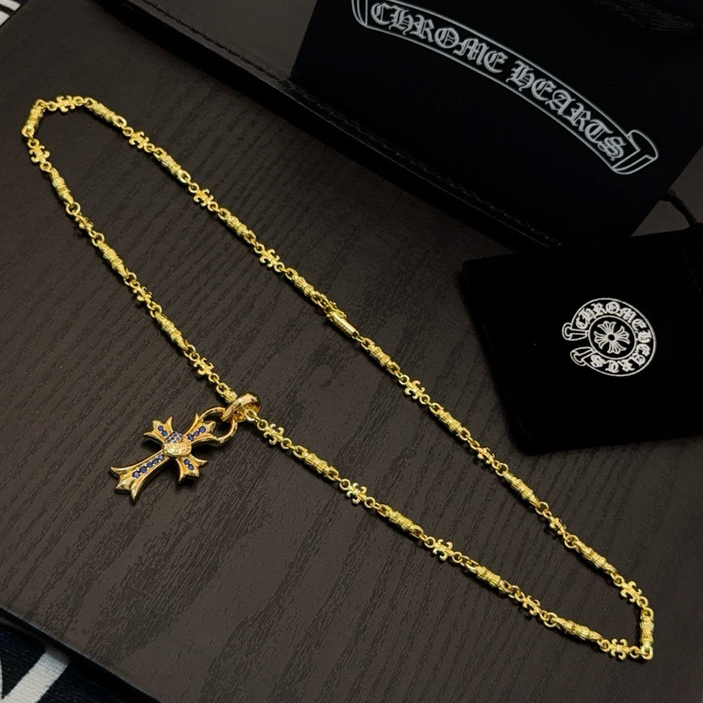 Chrome Hearts 新款【 品质】Chrome Hearts克罗心黄金色字母项链