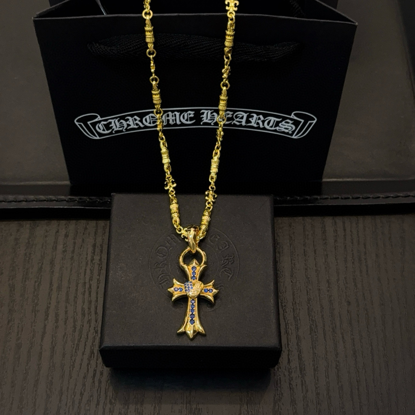 Chrome Hearts 新款【 品质】Chrome Hearts克罗心黄金色字母项链