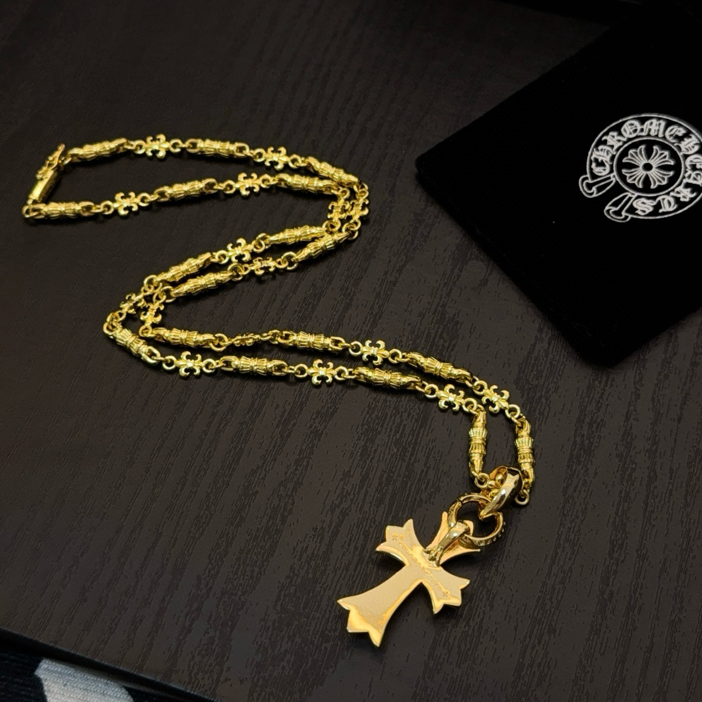 Chrome Hearts 新款【 品质】Chrome Hearts克罗心黄金色字母项链
