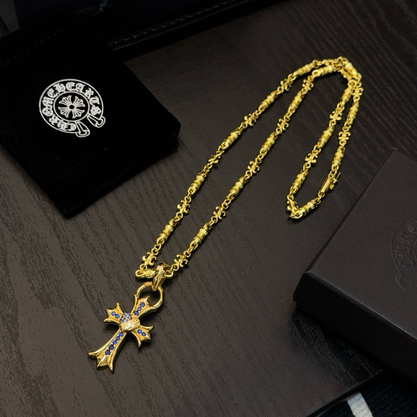 Chrome Hearts 新款【 品质】Chrome Hearts克罗心黄金色字母项链