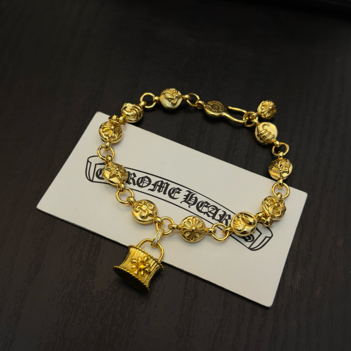 New [Counter Quality] Chrome Hearts Retro Gold Multi Element Bracelet - Jewelry 7
