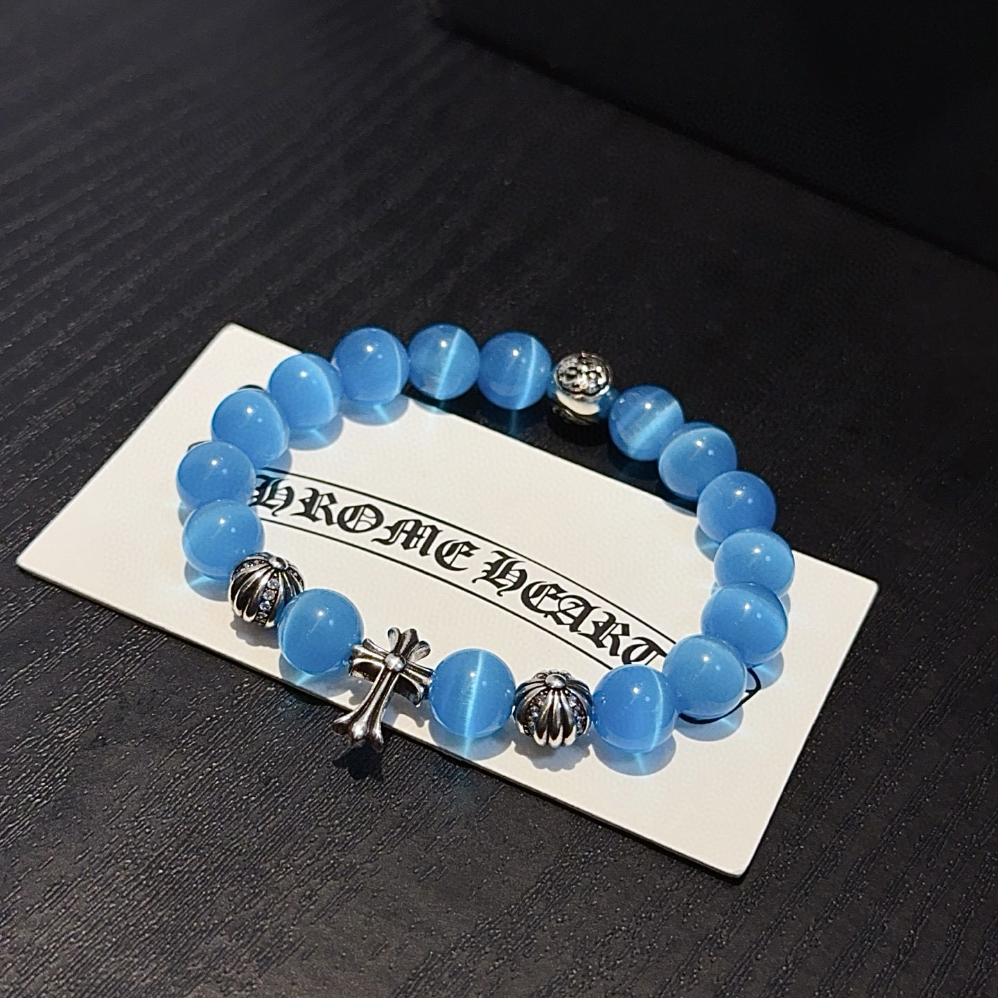 Chrome Hearts 新款【 品质】Chrome Hearts克罗心 多元素海之蓝手链手串